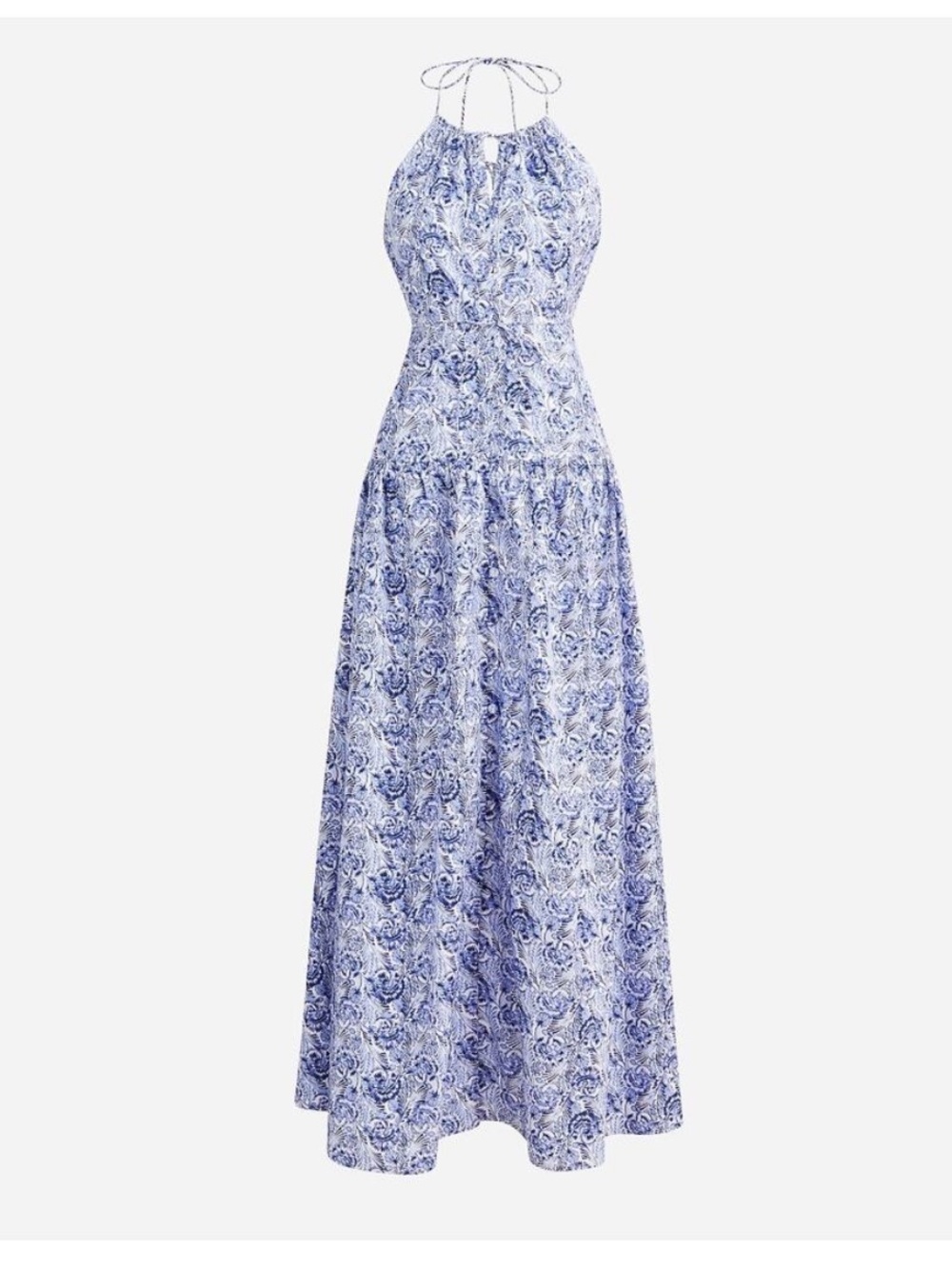 J. Crew collection halter maxi dress dandelion swirl sz 10